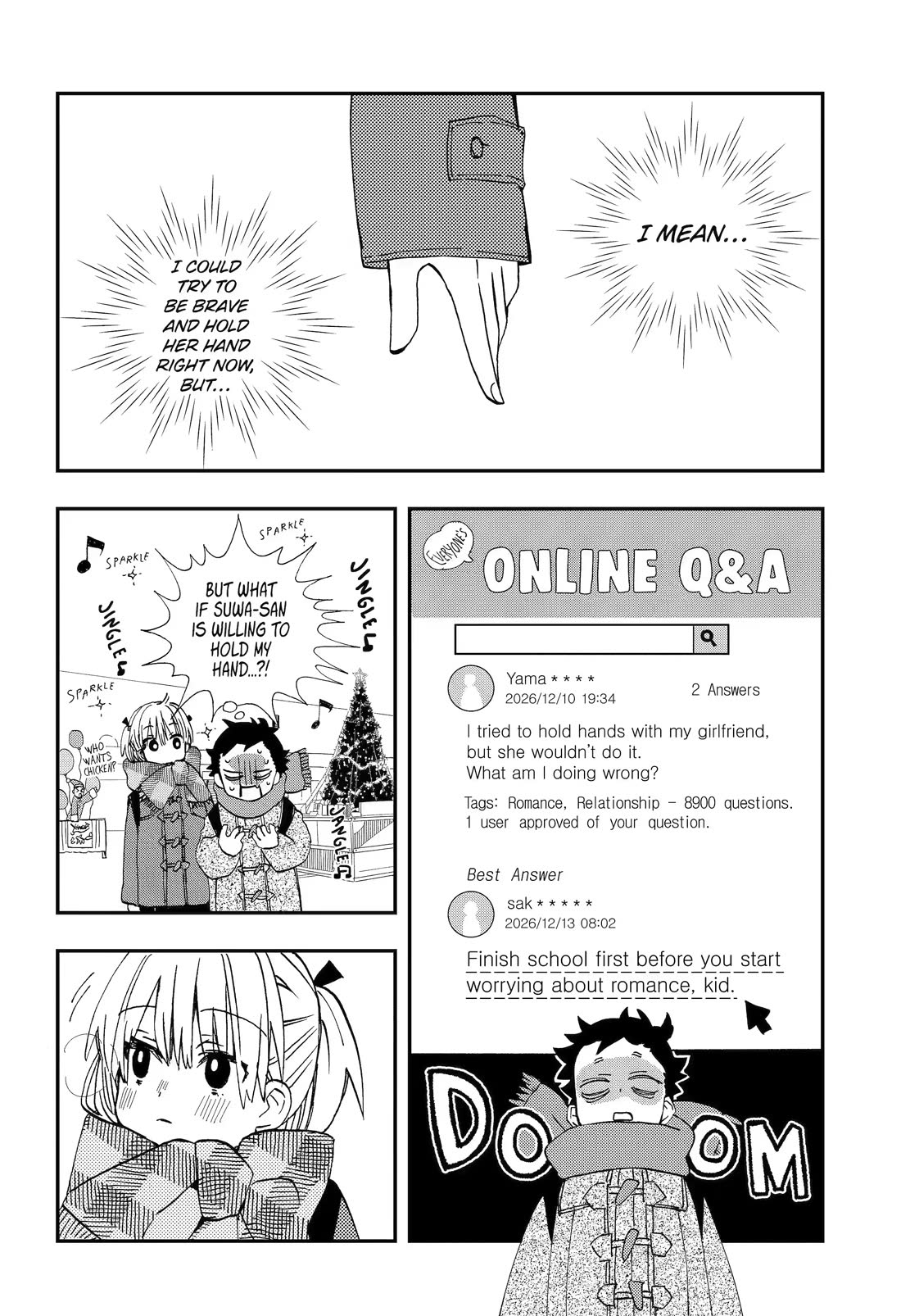Hajimete no Suwa-san Chapter 17 page 4 - Chapter 17: First Hand Holding