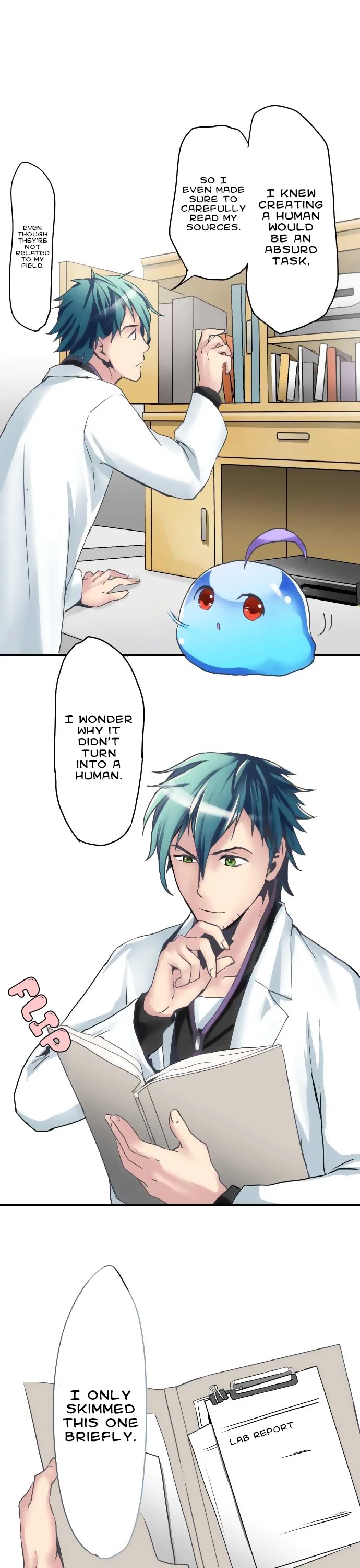 Hakase to Suraimu-chan Chapter 1 page 11 - Chapter 1: That which was born