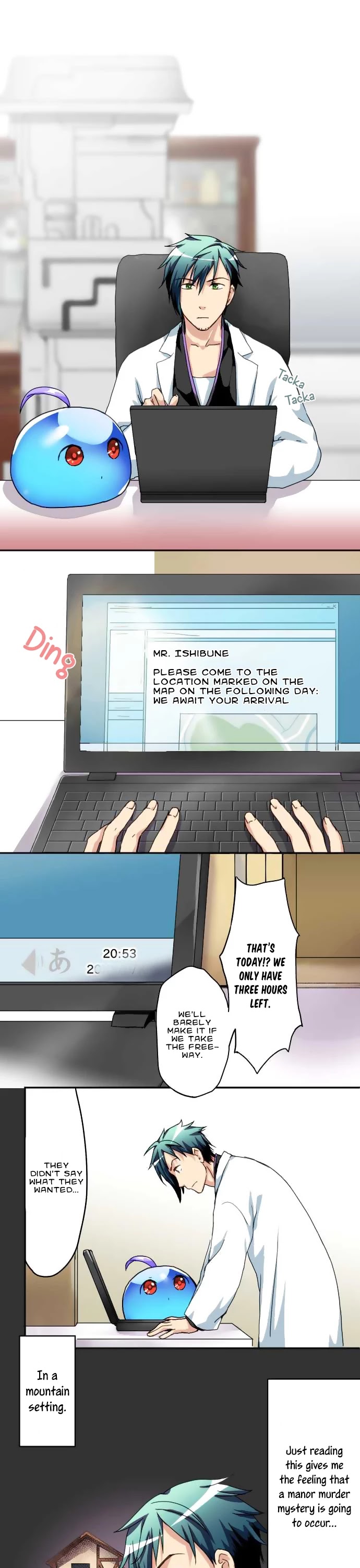 Hakase to Suraimu-chan Chapter 16 page 2 - Chapter 16: The day I am born and die