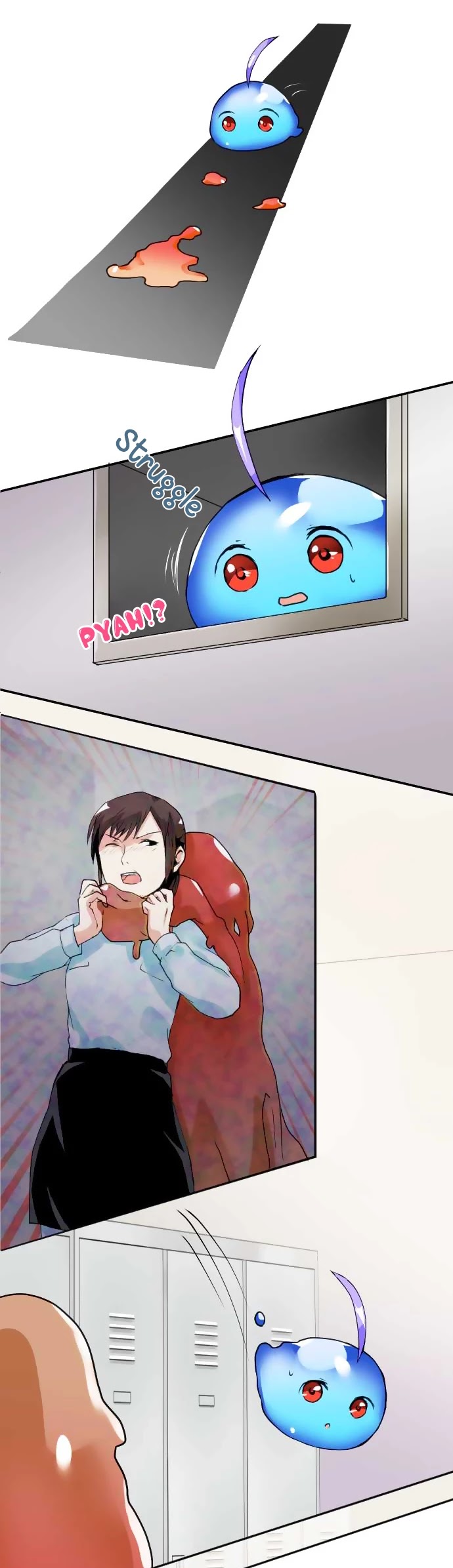 Hakase to Suraimu-chan Chapter 28 page 17 - Chapter 28: Bathroom escape