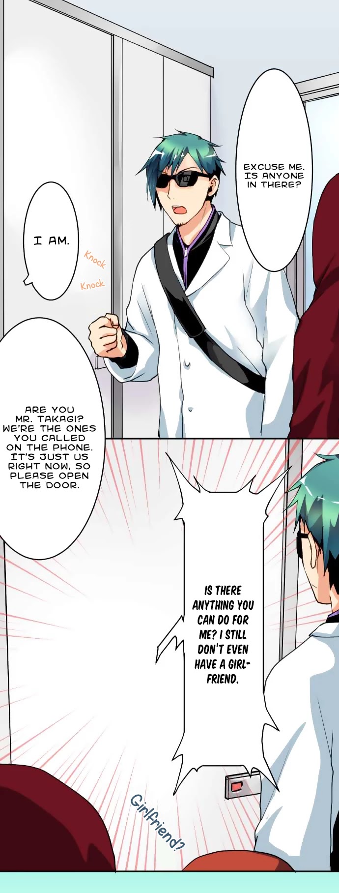 Hakase to Suraimu-chan Chapter 28 page 3 - Chapter 28: Bathroom escape