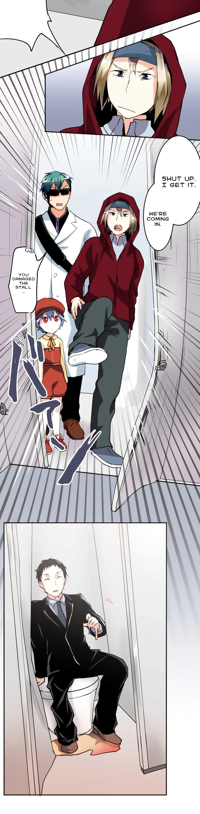 Hakase to Suraimu-chan Chapter 28 page 7 - Chapter 28: Bathroom escape