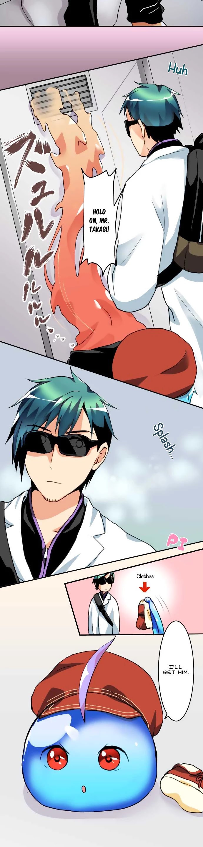 Hakase to Suraimu-chan Chapter 28 page 9 - Chapter 28: Bathroom escape