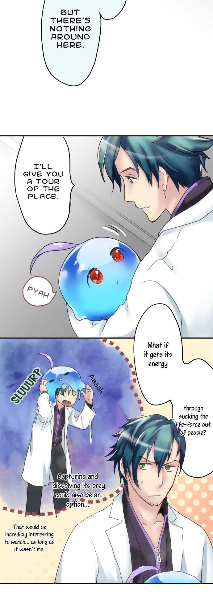 Hakase to Suraimu-chan Chapter 4 page 6 - Chapter 4: I eat and drink