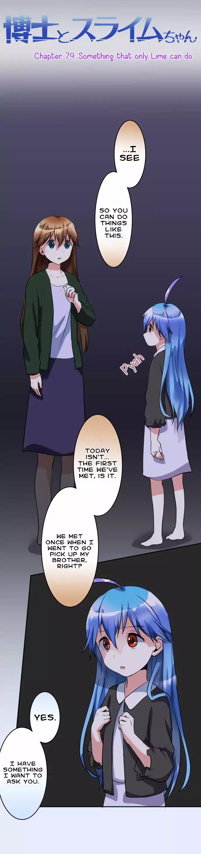 Hakase to Suraimu-chan Chapter 74 page 4 - Chapter 74: Something That Only Lime Can Do