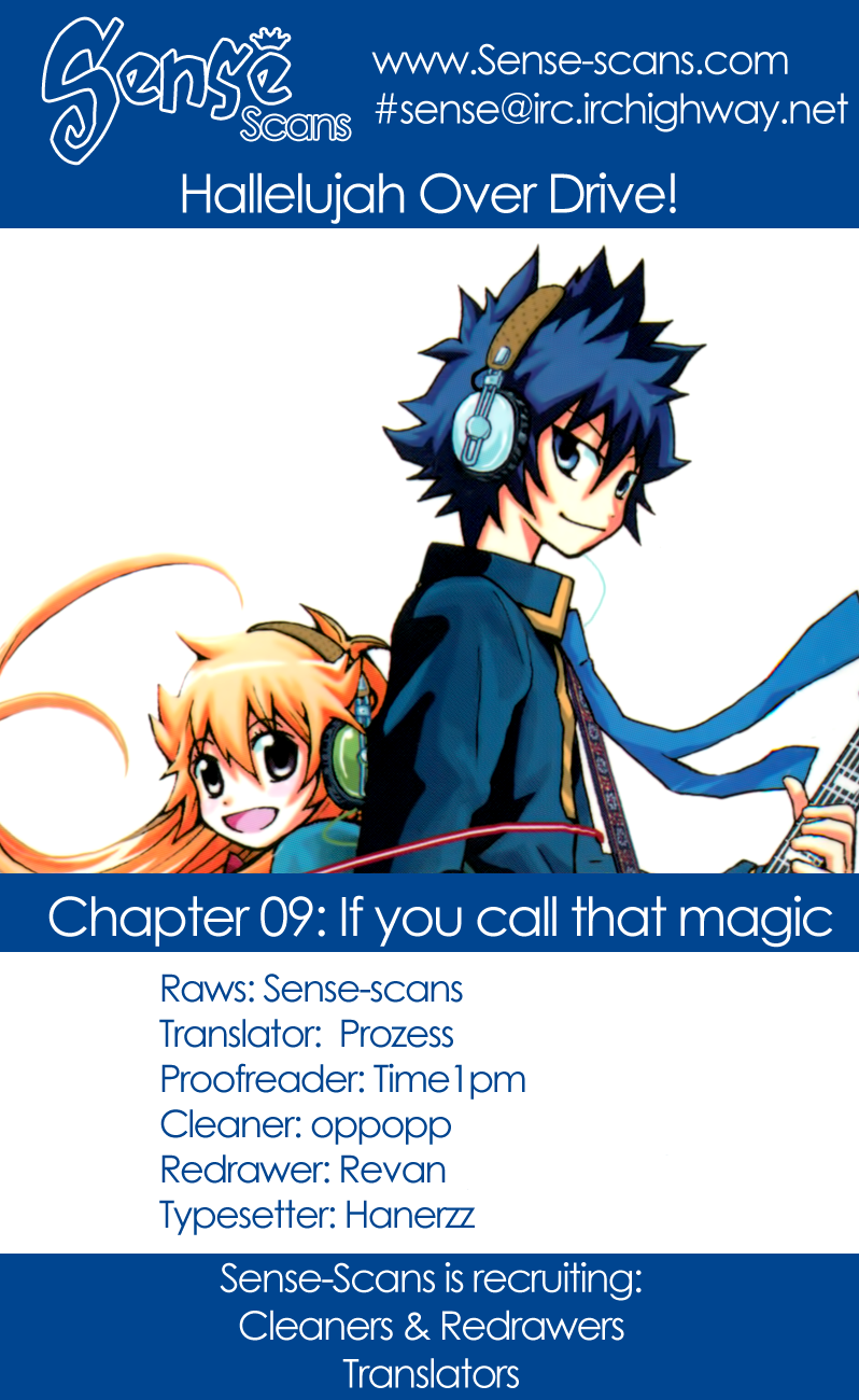 Hallelujah Overdrive! Chapter 9 page 1 - Chapter 9: If You Call That Magic