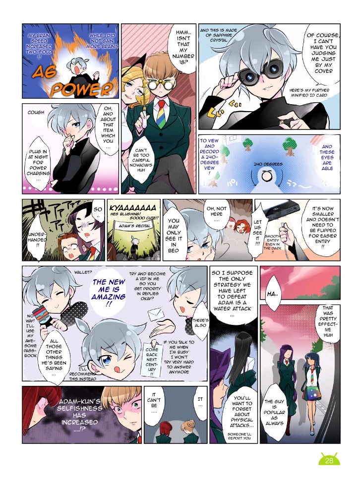 Hana no Android Gakuen Chapter 12.6 page 3 - Chapter 12.6 : Apple's Chapter - A Powered-Up Adam-kun Defeats the Academy Girls!?