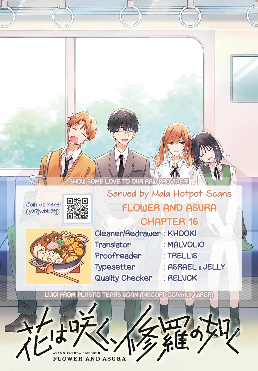 Hana wa Saku, Shura no Gotoku Chapter 16 page 1 - Chapter 16: Your Charm and My Crutch