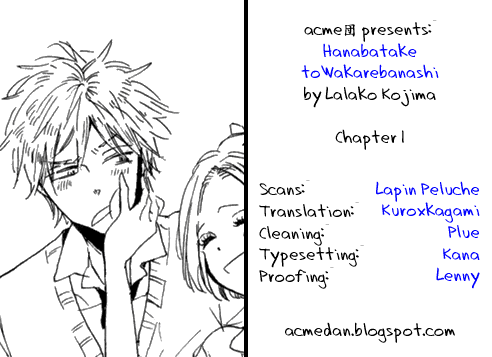 Hanabatake to Wakarebanashi Chapter 1.2 page 1 - Chapter 1 v2 : Flower Gardens and Goodbyes