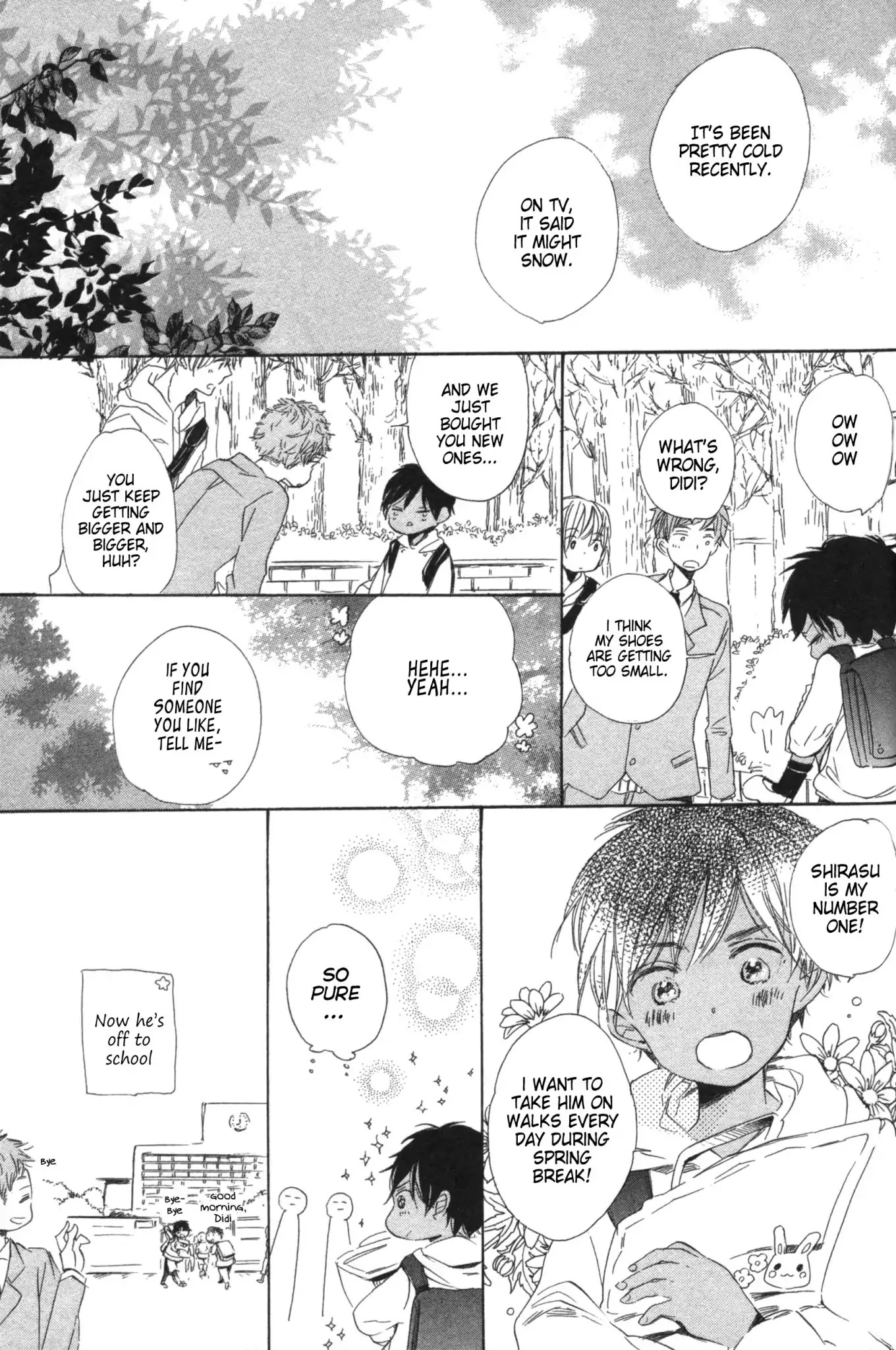 Hanabatake to Wakarebanashi Chapter 6 page 14 - Chapter 6: Bye-bye Baby : Dancing Cherry Petals Replaced by Snow [END]