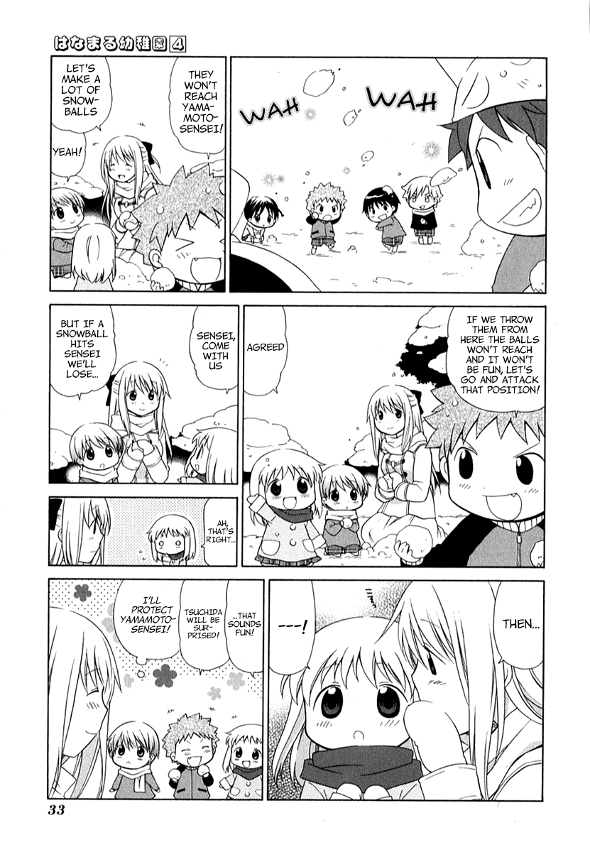 Hanamaru Youchien Chapter 30 page 8 - Chapter 30: Hanamaru Snowball Fight