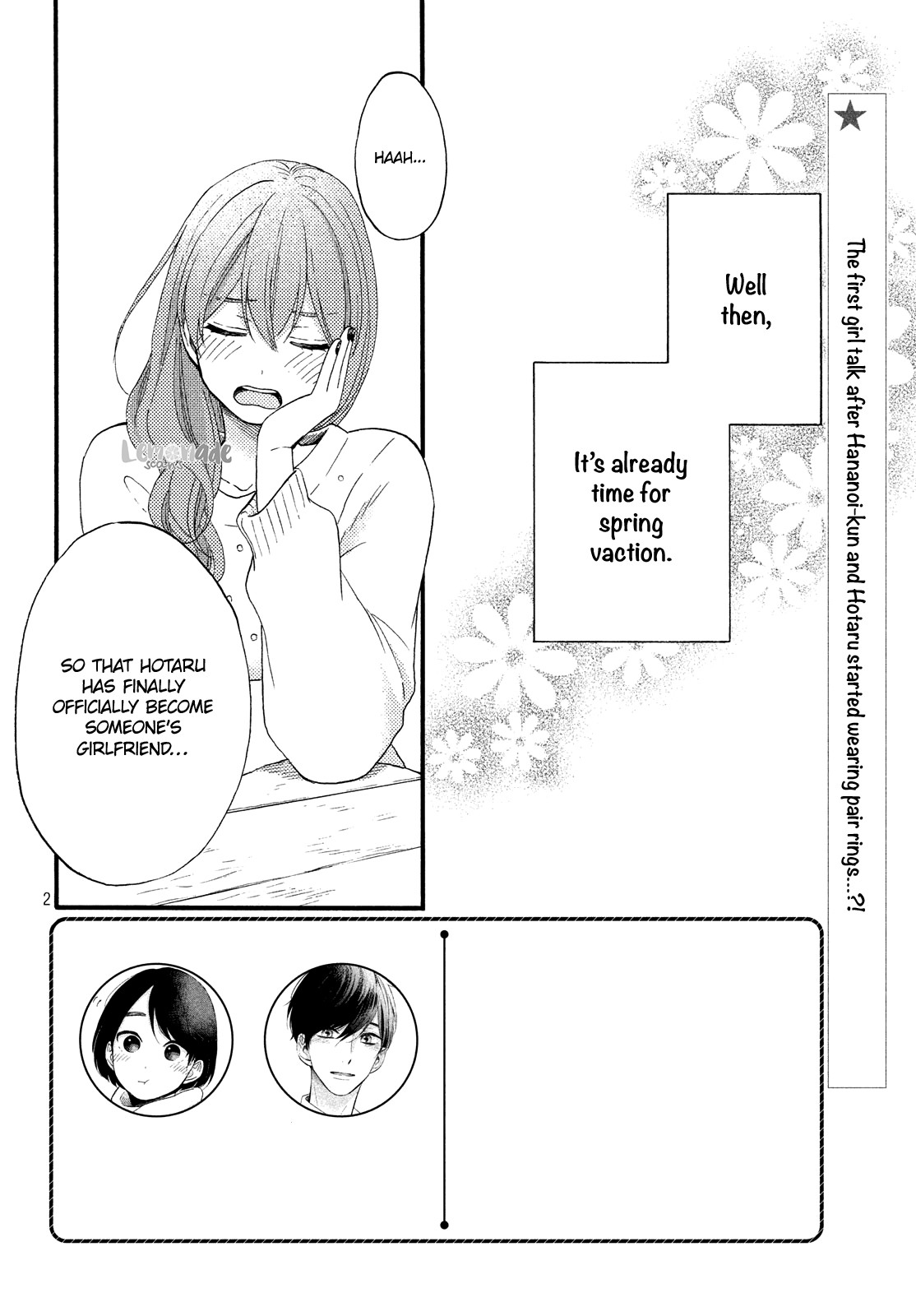 Hananoi-kun to Koi no Yamai Chapter 14 page 4 - Chapter 14: First Boss