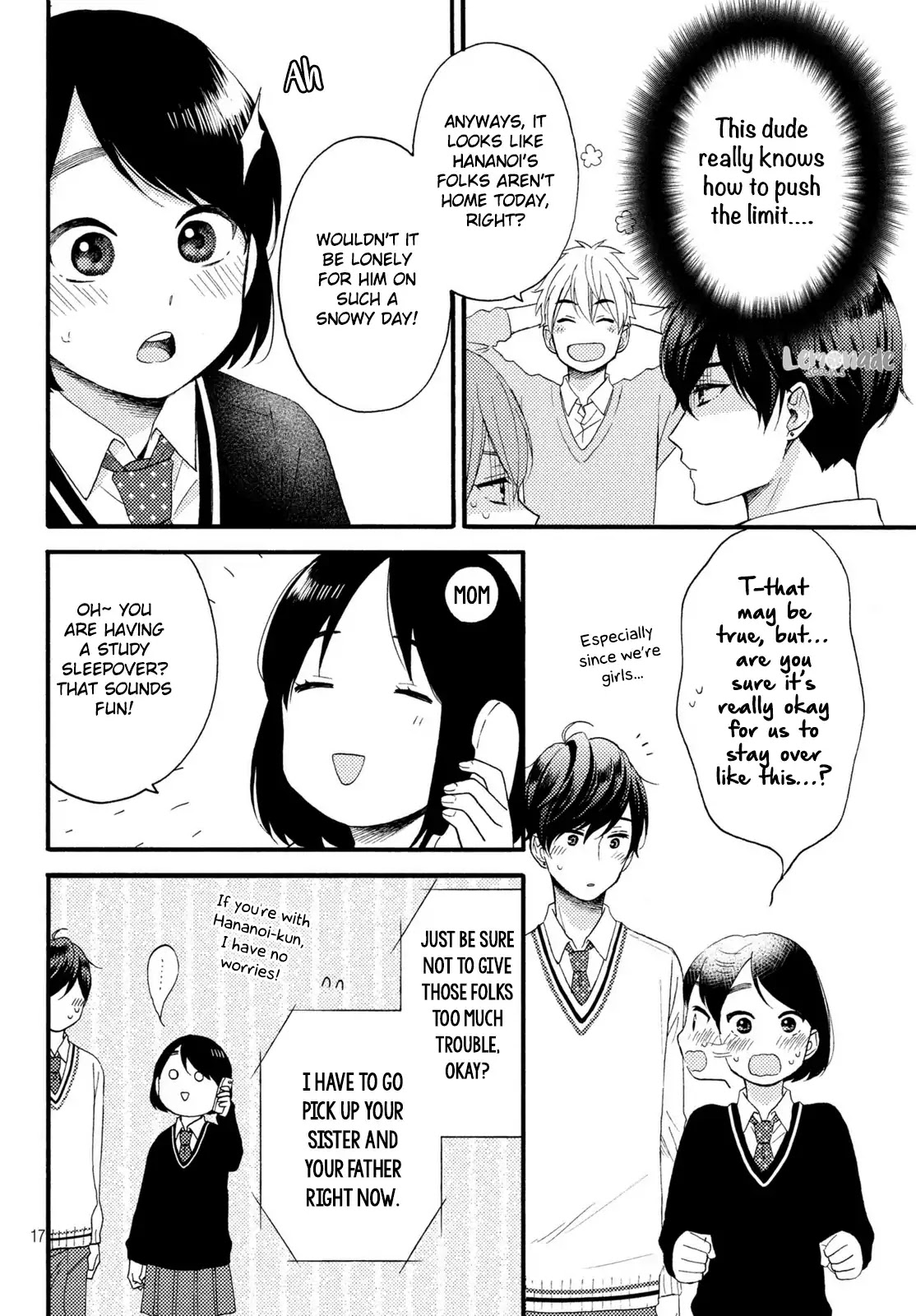 Hananoi-kun to Koi no Yamai Chapter 9 page 18 - Chapter 9: First Sleep Over