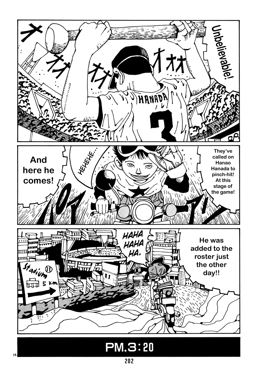 Hanaotoko Chapter 37.2 page 18 - Chapter 37 v2 : Sadaharu Races Forward