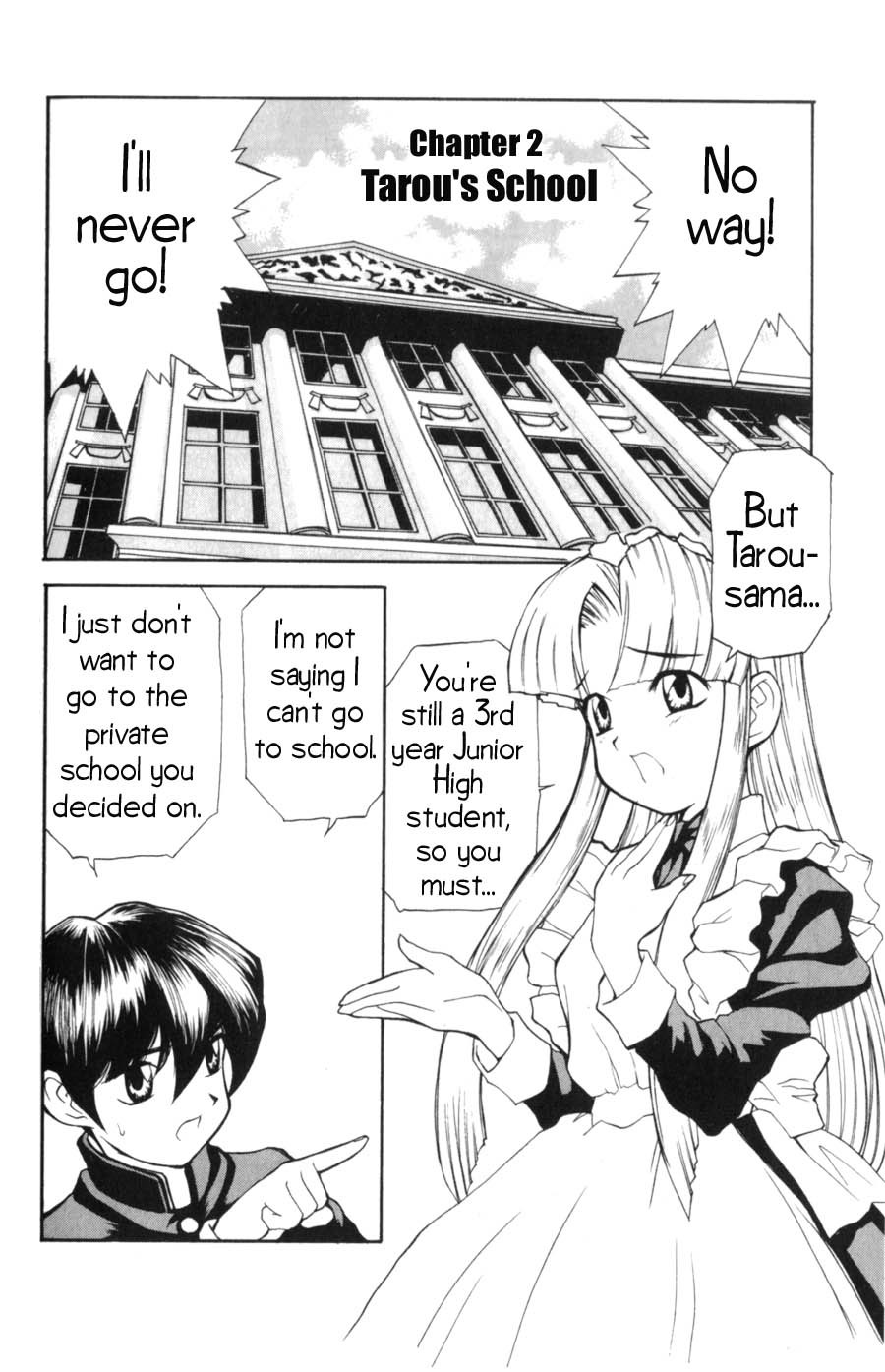 Hanaukyo Maid Tai Chapter 2 page 2 - Chapter 2: Tarou's School!