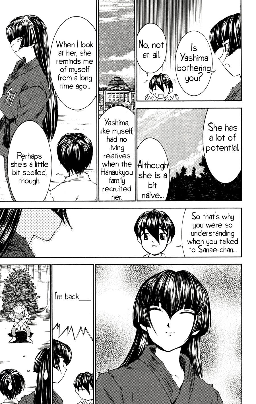 Hanaukyo Maid Tai Chapter 20 page 12 - Chapter 20: Sanae is the Surname, Yashima is the Given Name (Part 2)