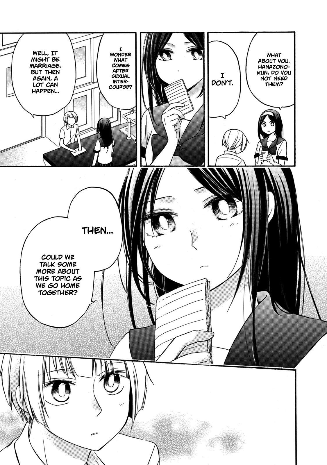 Hanazono and Kazoe's Bizzare After School Rendezvous Chapter 19 page 13 - Chapter 19: Inexplicable Steps