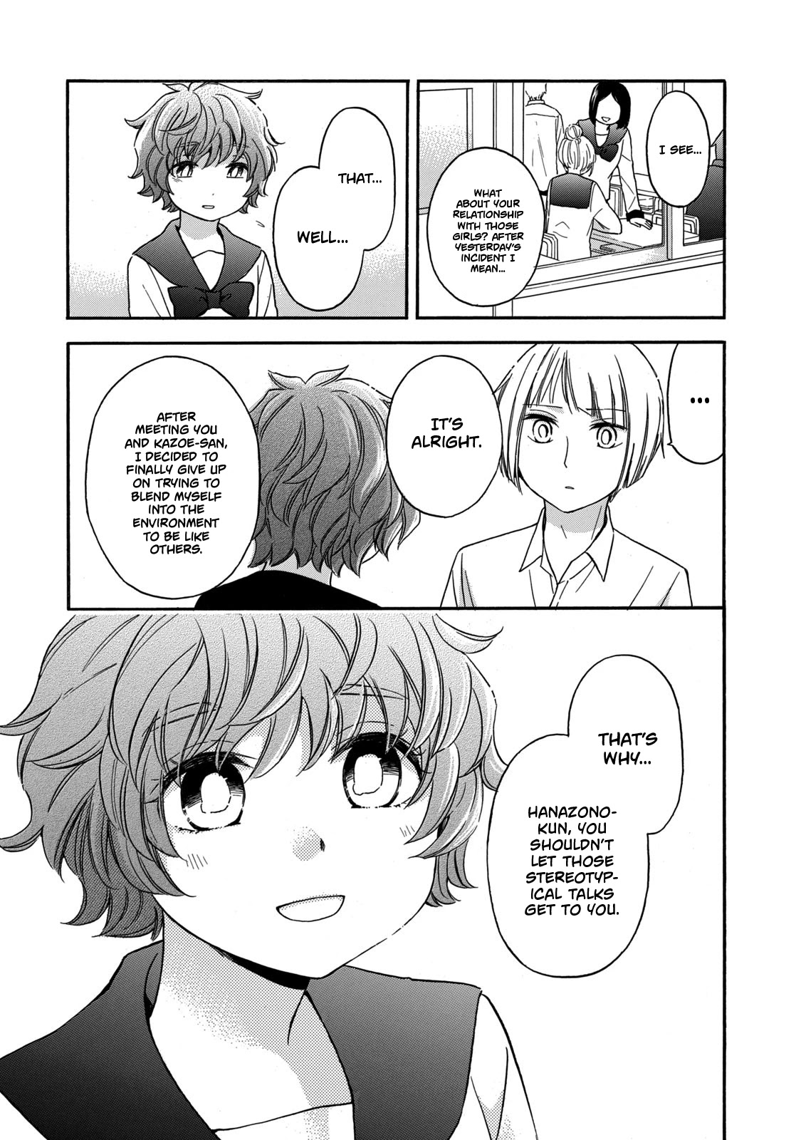 Hanazono and Kazoe's Bizzare After School Rendezvous Chapter 26 page 15 - Chapter 26: I'm Sorry For Leaving You (2)