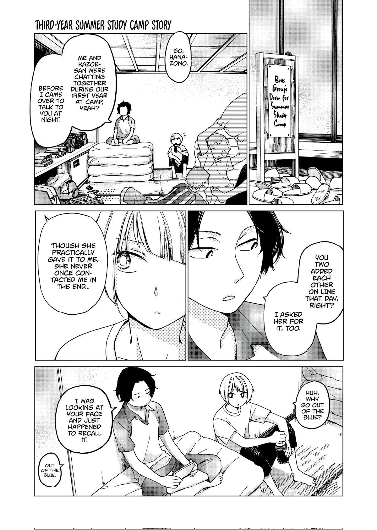 Hanazono and Kazoe's Bizzare After School Rendezvous Chapter 32 page 1 - Chapter 32: Third-Year Summer Study Camp Story
