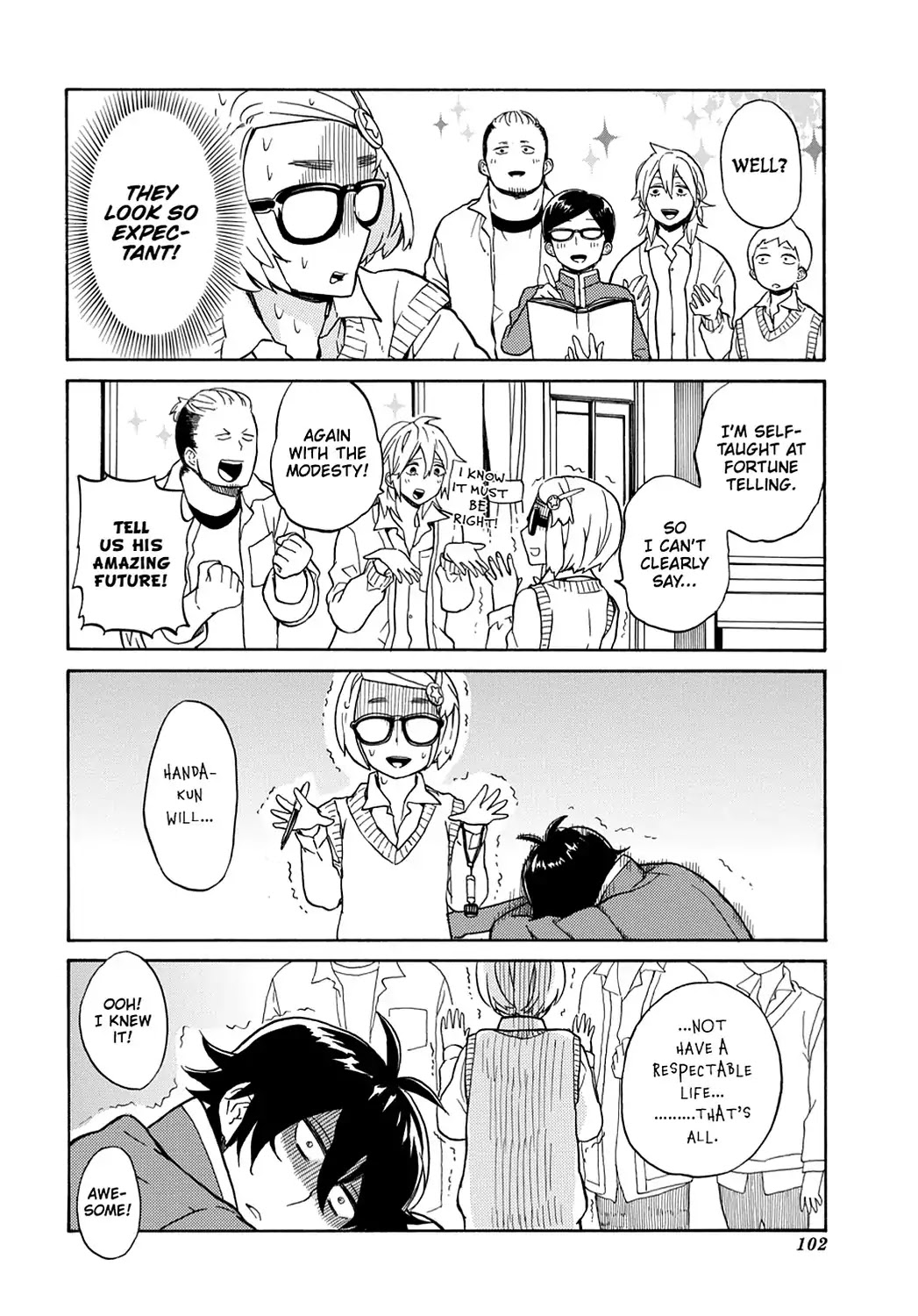 Handa-kun Chapter 14 page 12 - Chapter 14: Handa-kun & Palm Reading