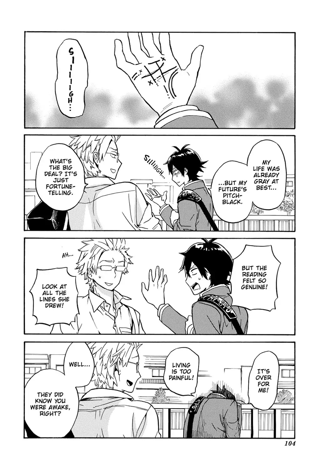 Handa-kun Chapter 14 page 14 - Chapter 14: Handa-kun & Palm Reading