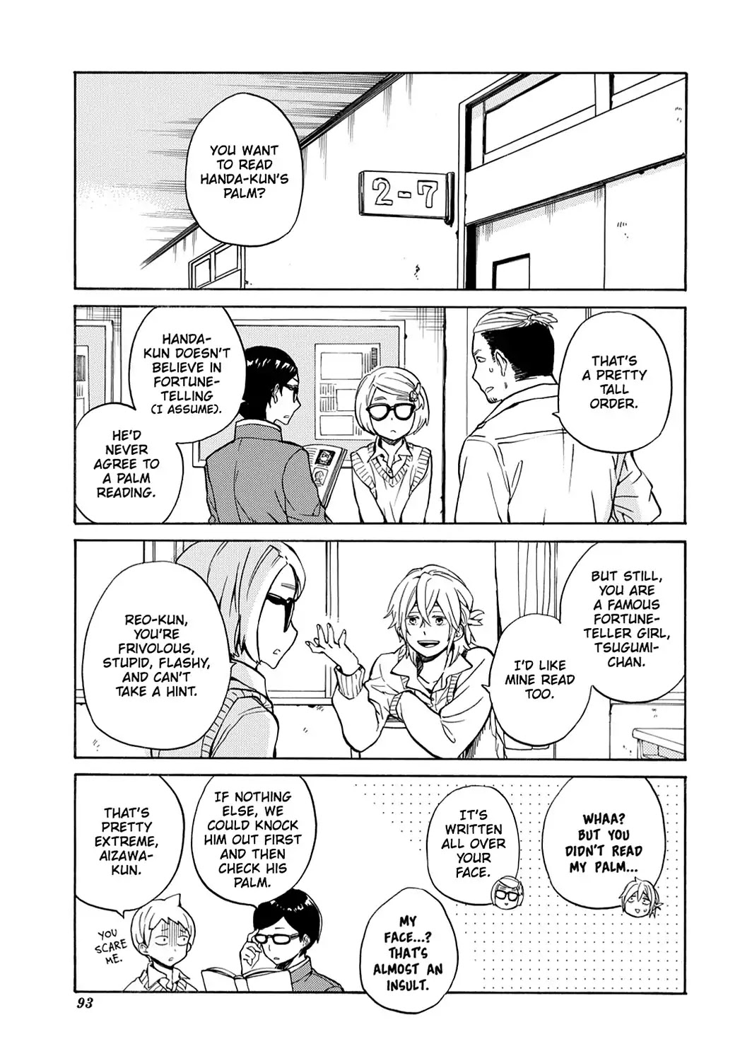 Handa-kun Chapter 14 page 3 - Chapter 14: Handa-kun & Palm Reading