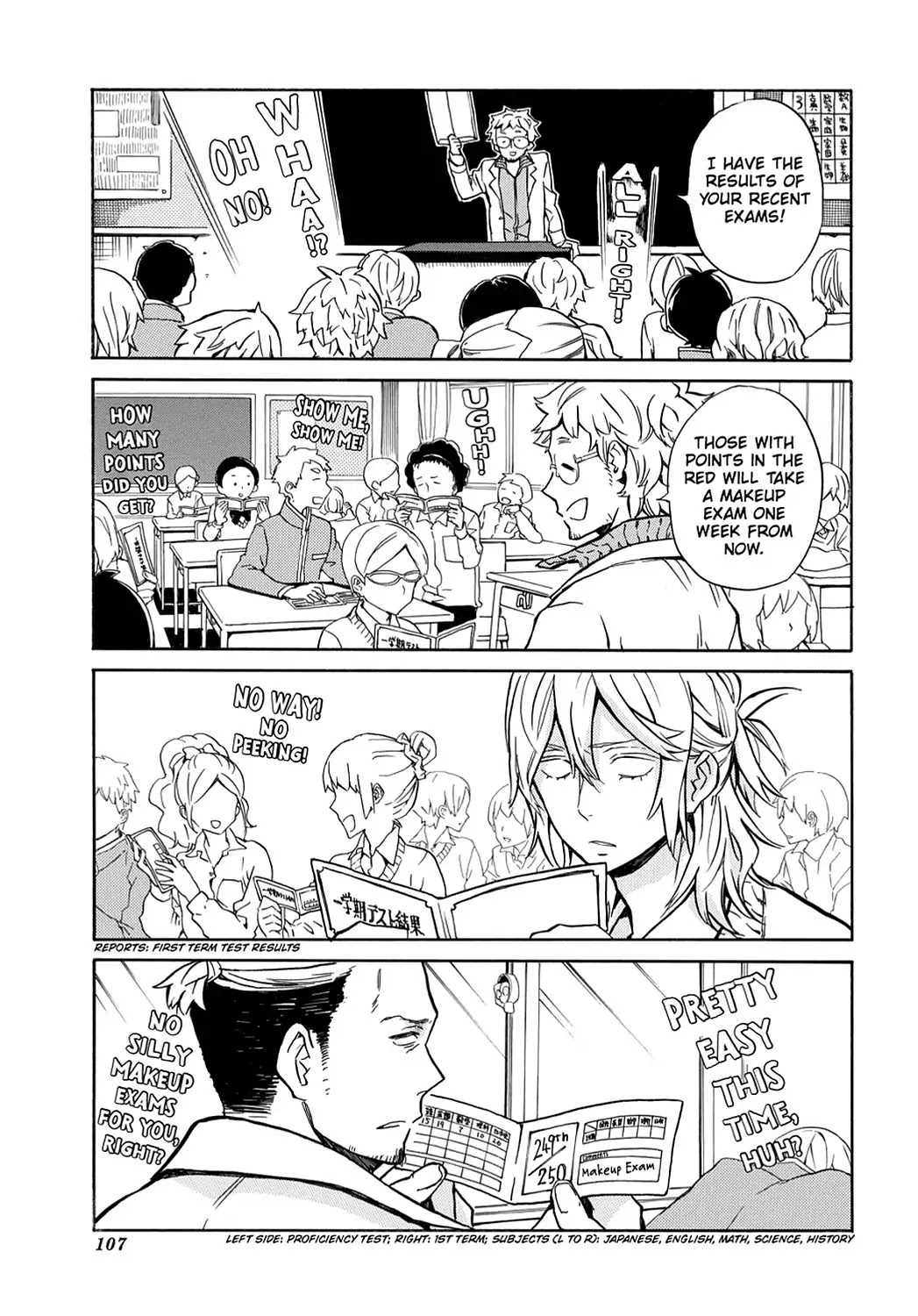 Handa-kun Chapter 15 page 1 - Chapter 15: Handa-kun & the Makeup Exam
