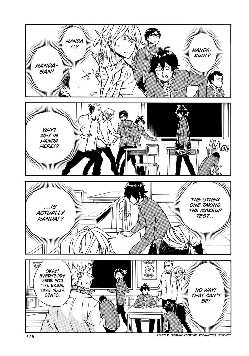 Handa-kun Chapter 15 page 13 - Chapter 15: Handa-kun & the Makeup Exam