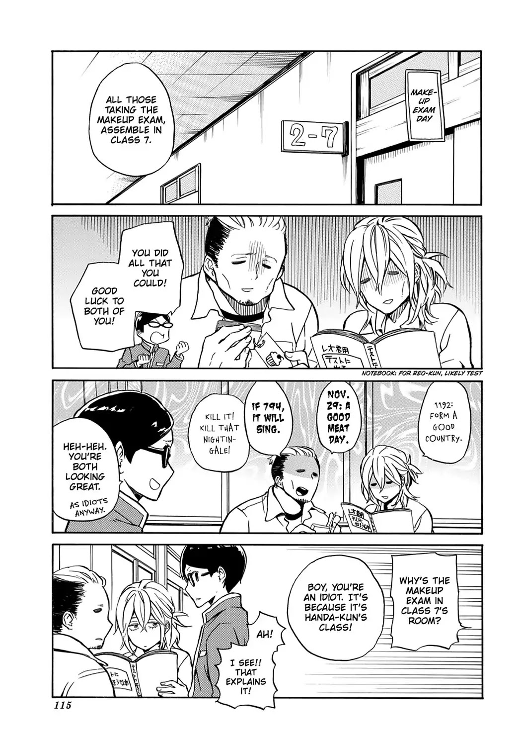 Handa-kun Chapter 15 page 9 - Chapter 15: Handa-kun & the Makeup Exam