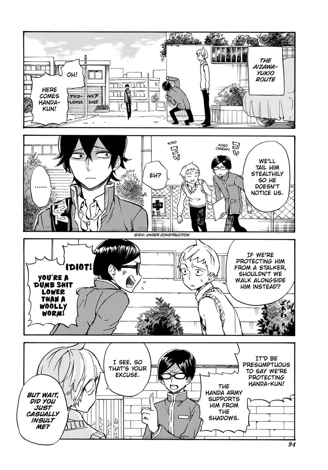 Handa-kun Chapter 19 page 6 - Chapter 19: Handa-kun & the Stalker