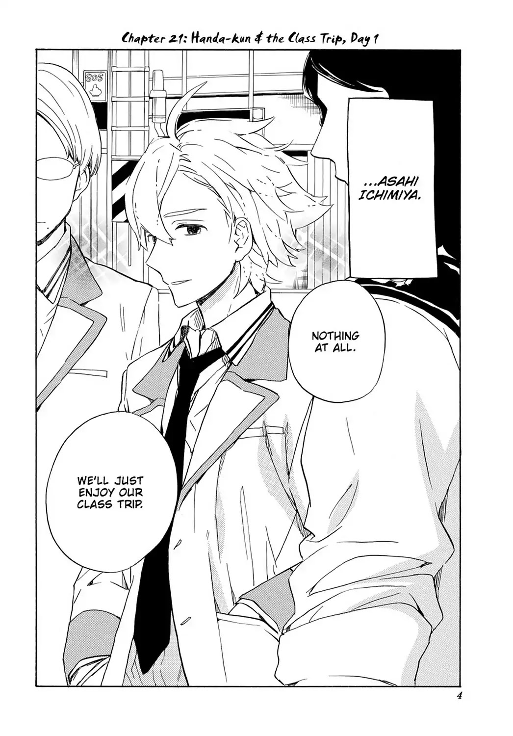 Handa-kun Chapter 21 page 6 - Chapter 21: Handa-kun & the Class Trip, Day 1