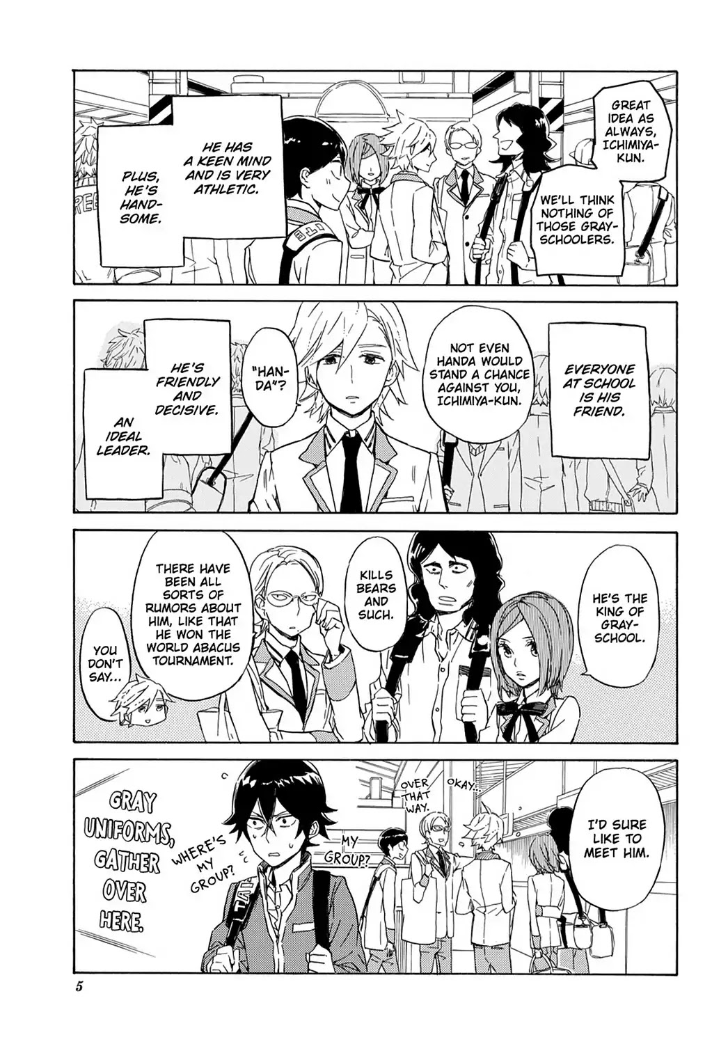 Handa-kun Chapter 21 page 7 - Chapter 21: Handa-kun & the Class Trip, Day 1