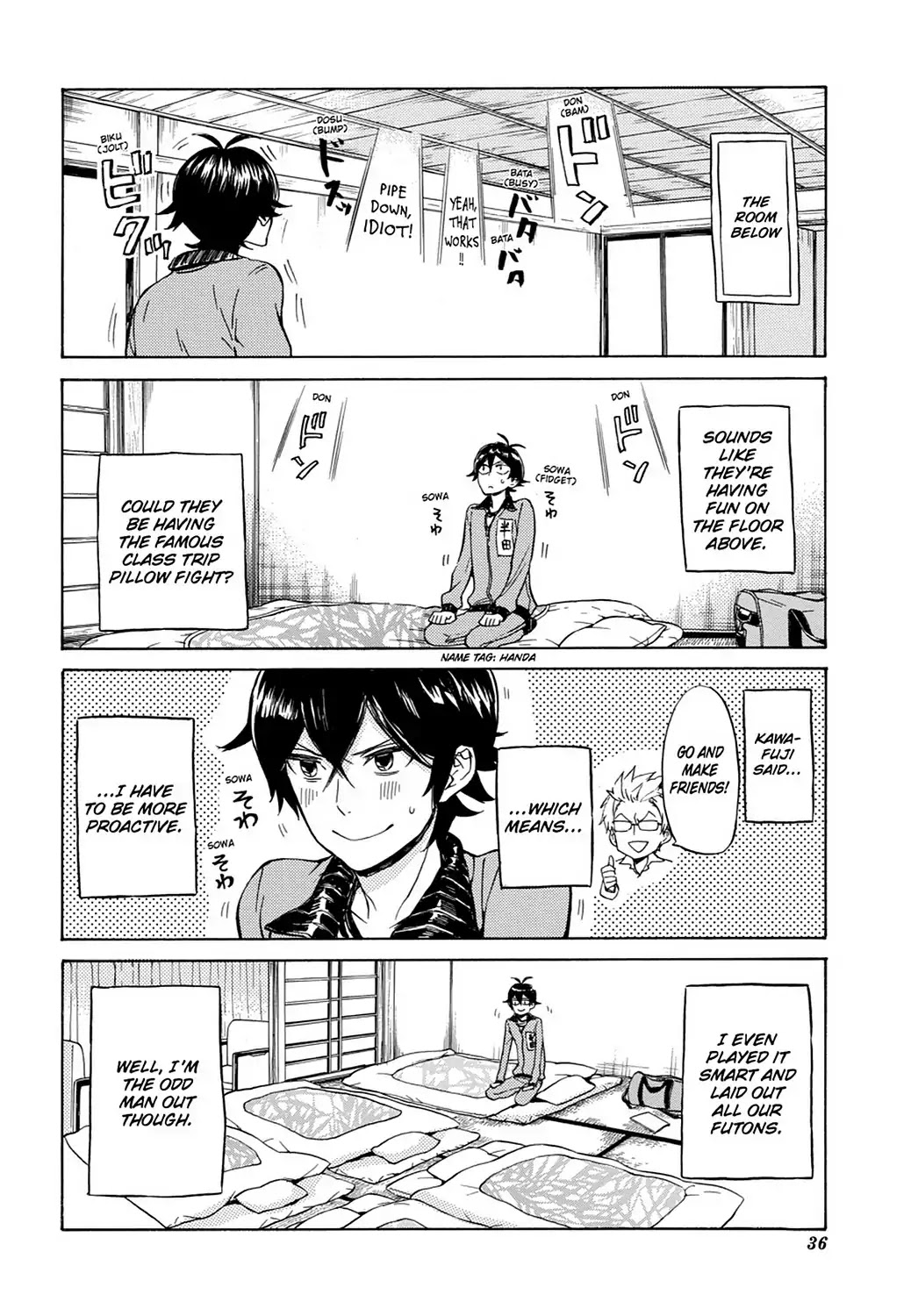 Handa-kun Chapter 22 page 6 - Chapter 22: Handa-kun & the Class Trip, Night 1