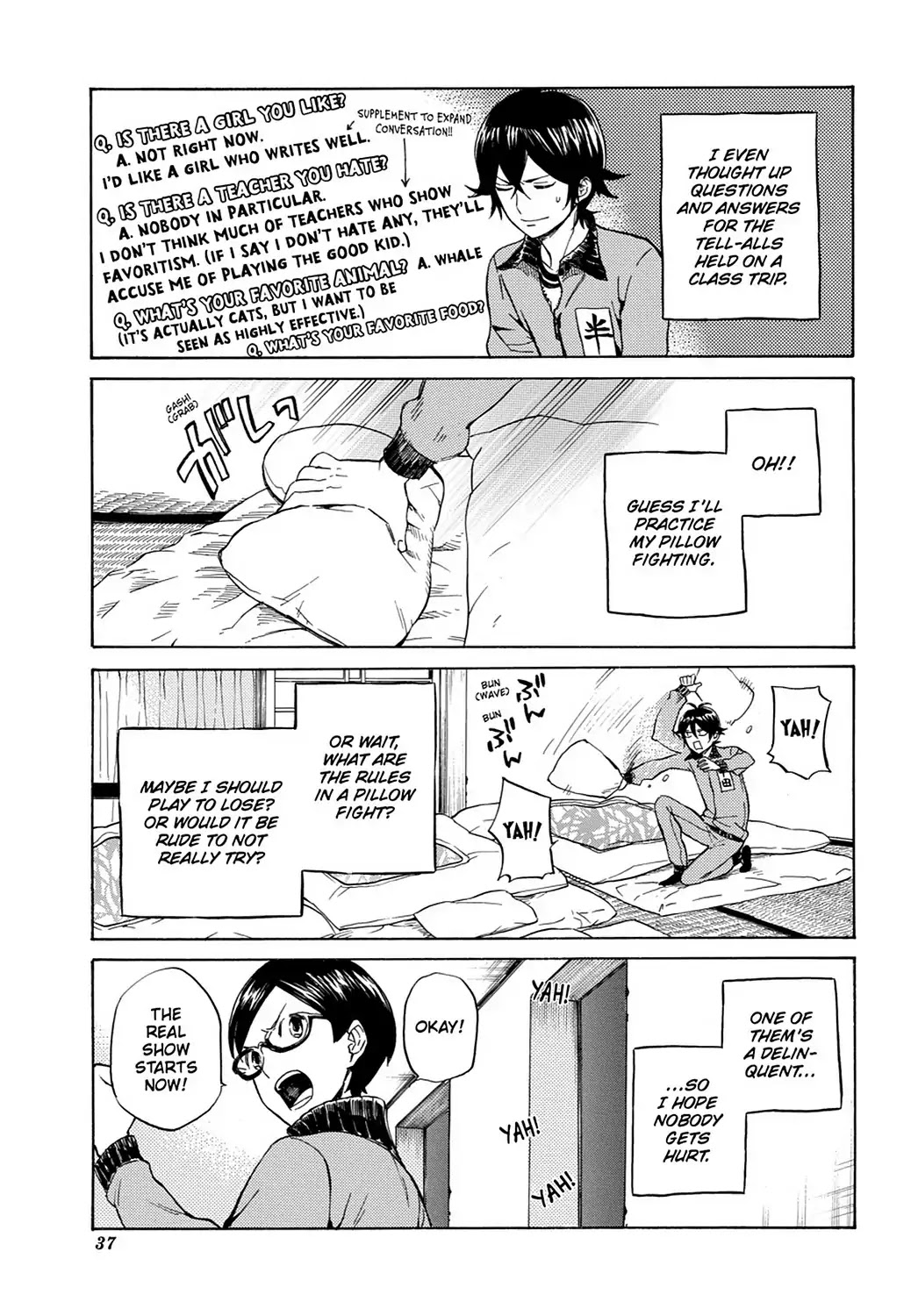Handa-kun Chapter 22 page 7 - Chapter 22: Handa-kun & the Class Trip, Night 1