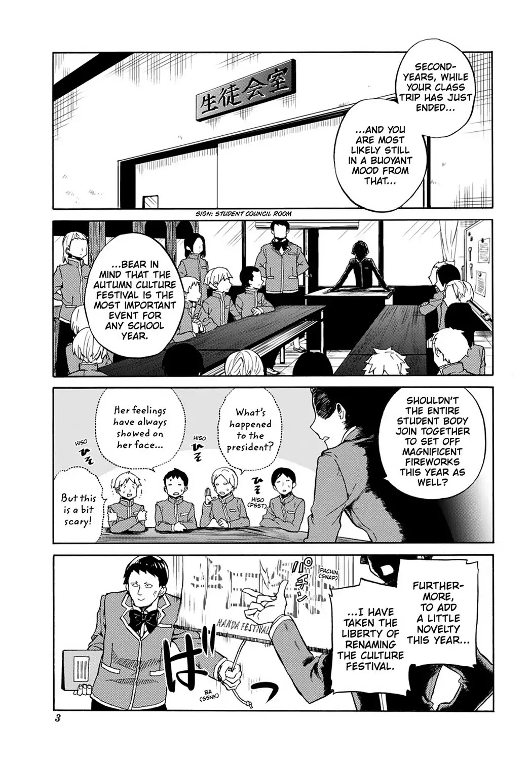 Handa-kun Chapter 26 page 5 - Chapter 26: Handa-kun & the Culture Festival Preparation 1