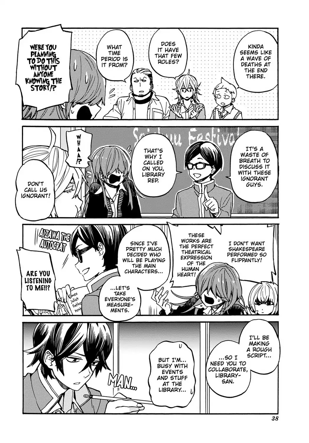 Handa-kun Chapter 27 page 12 - Chapter 27: Handa-kun & the Culture Festival Preparation 2