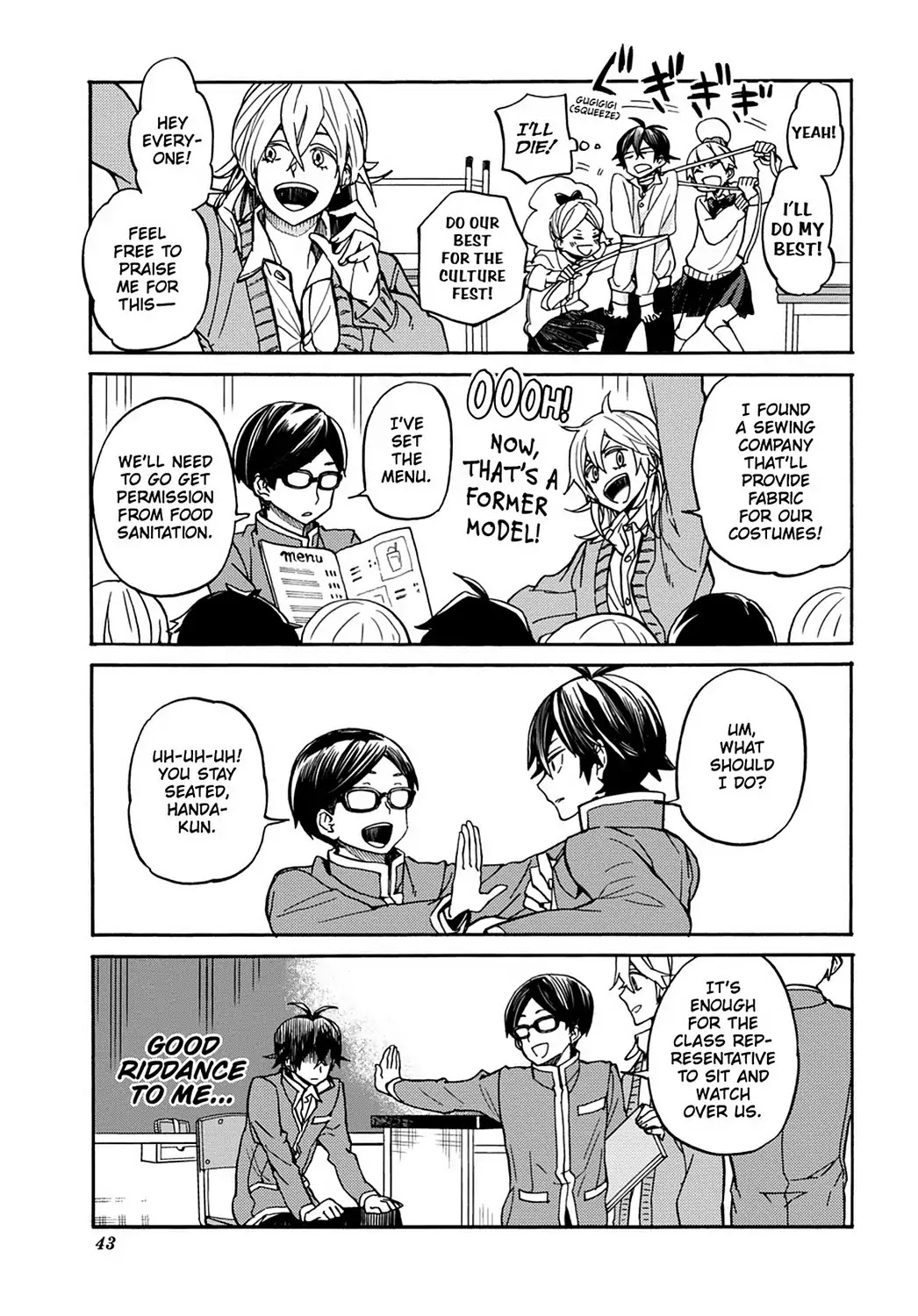 Handa-kun Chapter 27 page 17 - Chapter 27: Handa-kun & the Culture Festival Preparation 2