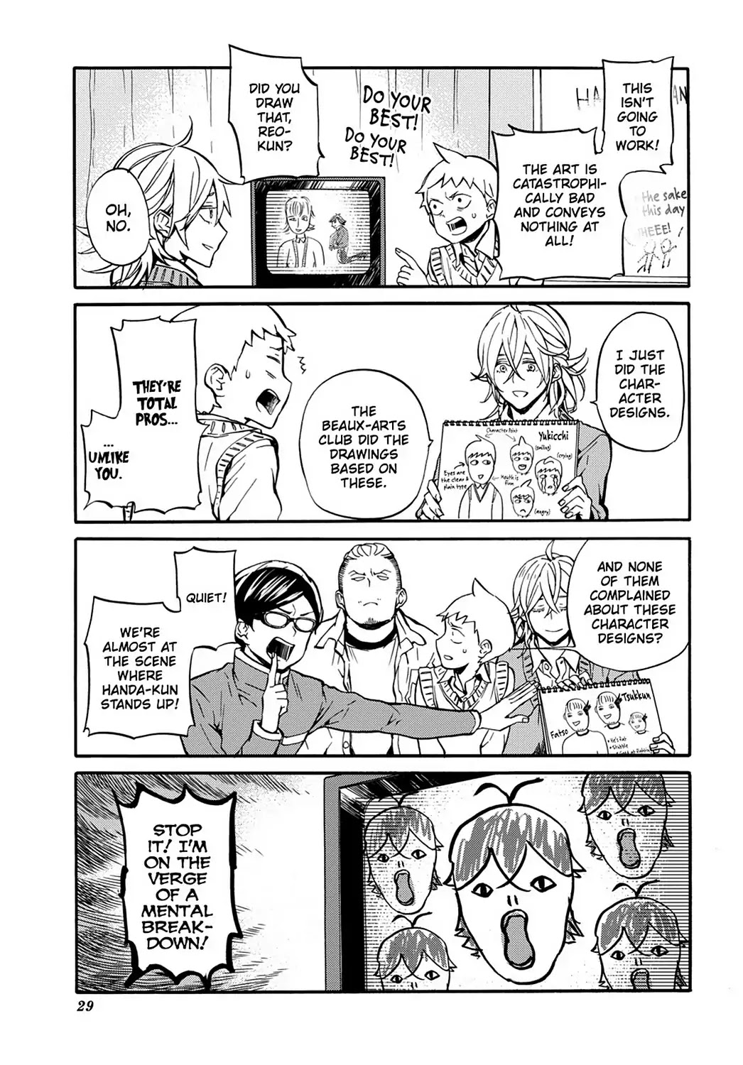 Handa-kun Chapter 31.6 page 19 - Vol.7 Extra Arc: Handa-kun & the TV Anime