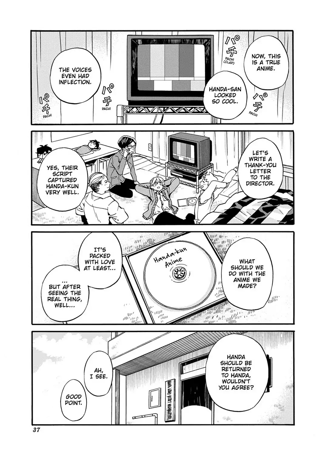 Handa-kun Chapter 31.6 page 27 - Vol.7 Extra Arc: Handa-kun & the TV Anime