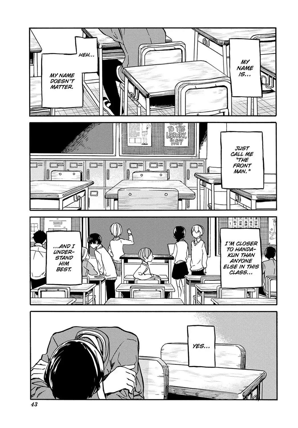 Handa-kun Chapter 31.7 page 1 - Vol.7 Extra Arc: Handa-kun & the Person in Front