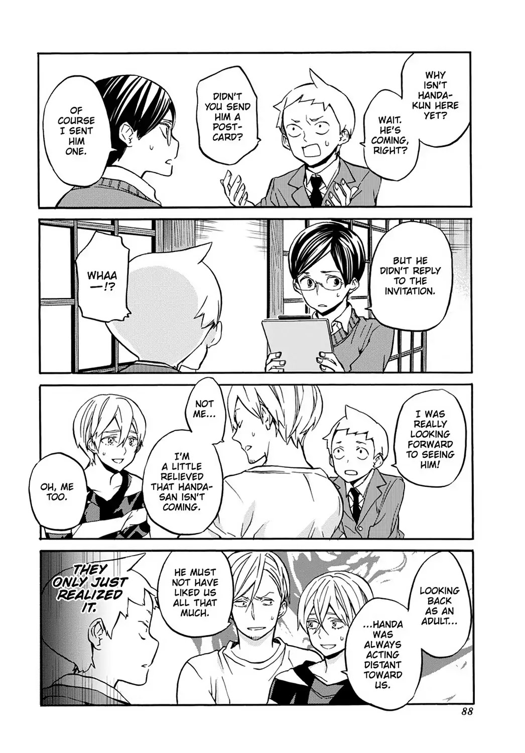 Handa-kun Chapter 31.8 page 15 - Vol.7 Extra Arc: Handa-kun & the Handa Army