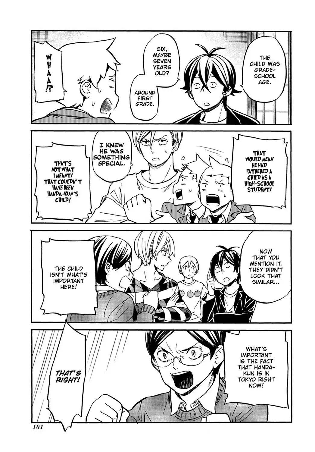 Handa-kun Chapter 31.8 page 28 - Vol.7 Extra Arc: Handa-kun & the Handa Army