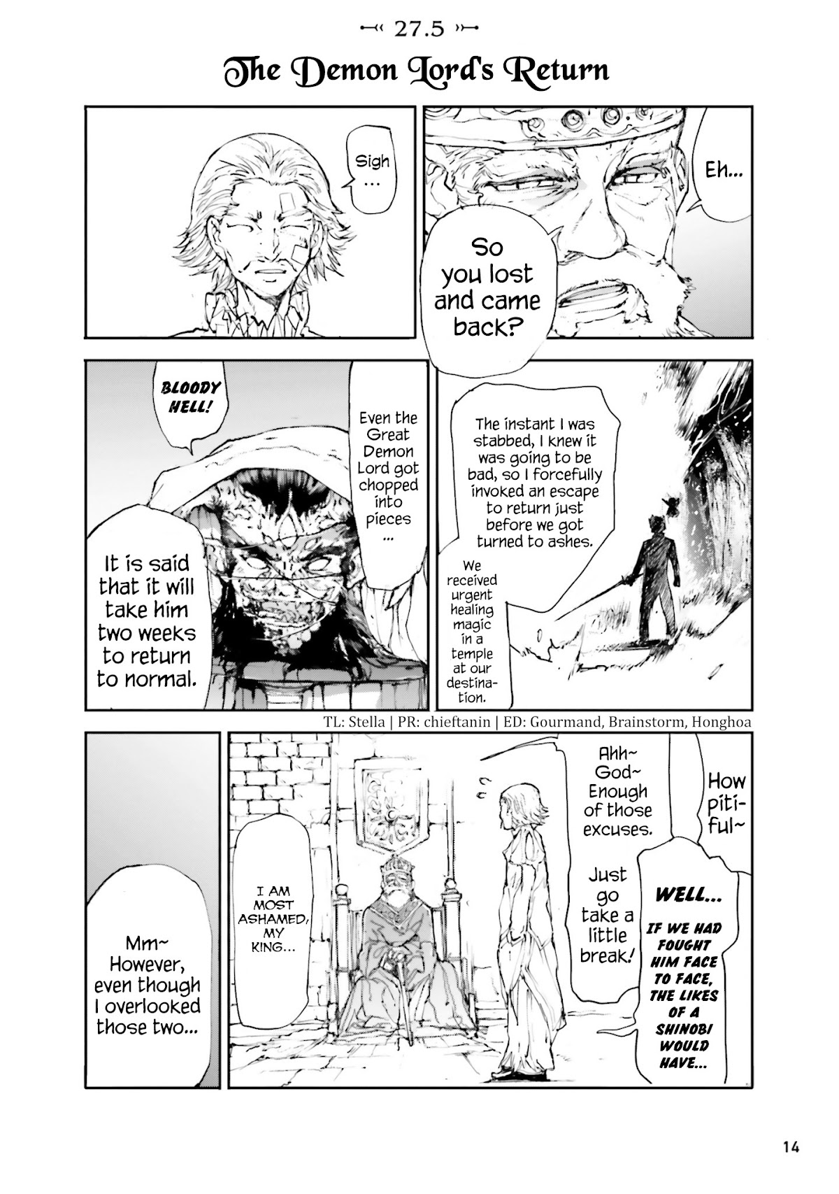 Handyman Saitou In Another World Chapter 27.5 page 1 - Chapter 27.5: The Demon Lord's Return