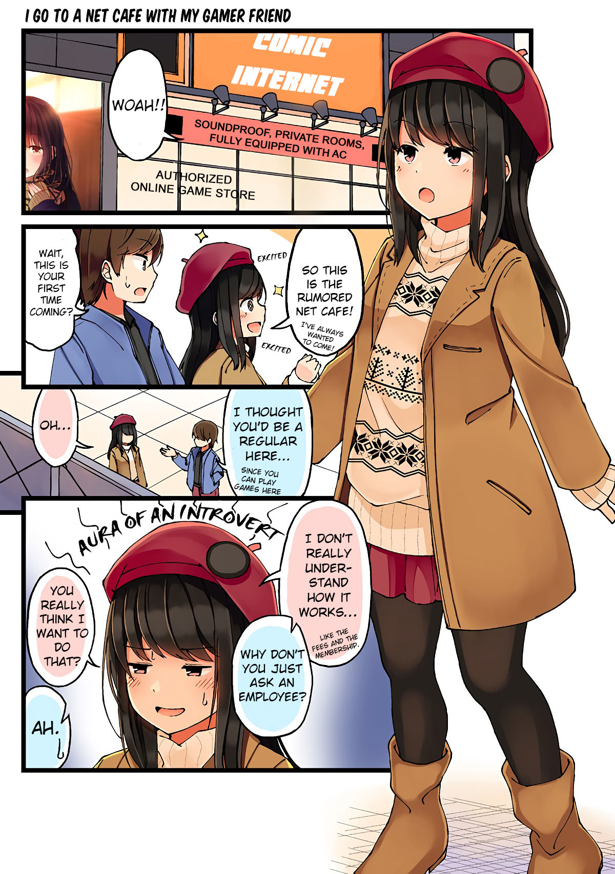 Hanging Out With a Gamer Girl Chapter 13 page 1 - Chapter 13: I Go to a Net Cafe with my Gamer Friend
