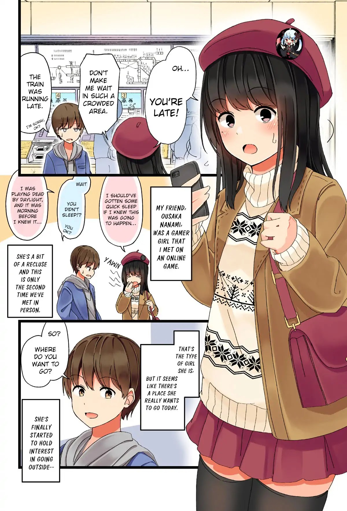 Hanging Out With a Gamer Girl Chapter 2 page 1 - Chapter 2: I Go To The Arcade With My Gamer Friend (1)