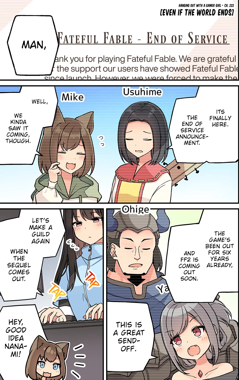 Hanging Out With a Gamer Girl Chapter 222 page 1 - Chapter 222: Even If The World Ends