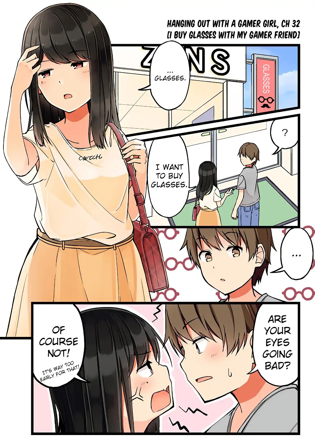 Hanging Out With a Gamer Girl Chapter 32 page 1 - Chapter 32: I buy glasses with my gamer friend