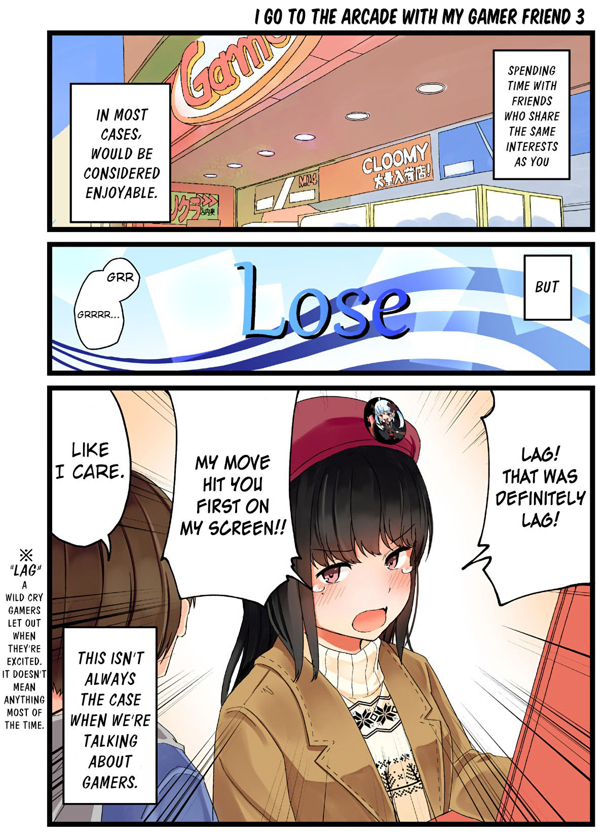Hanging Out With a Gamer Girl Chapter 4 page 1 - Chapter 4: I Go To The Arcade With My Gamer Friend (3)