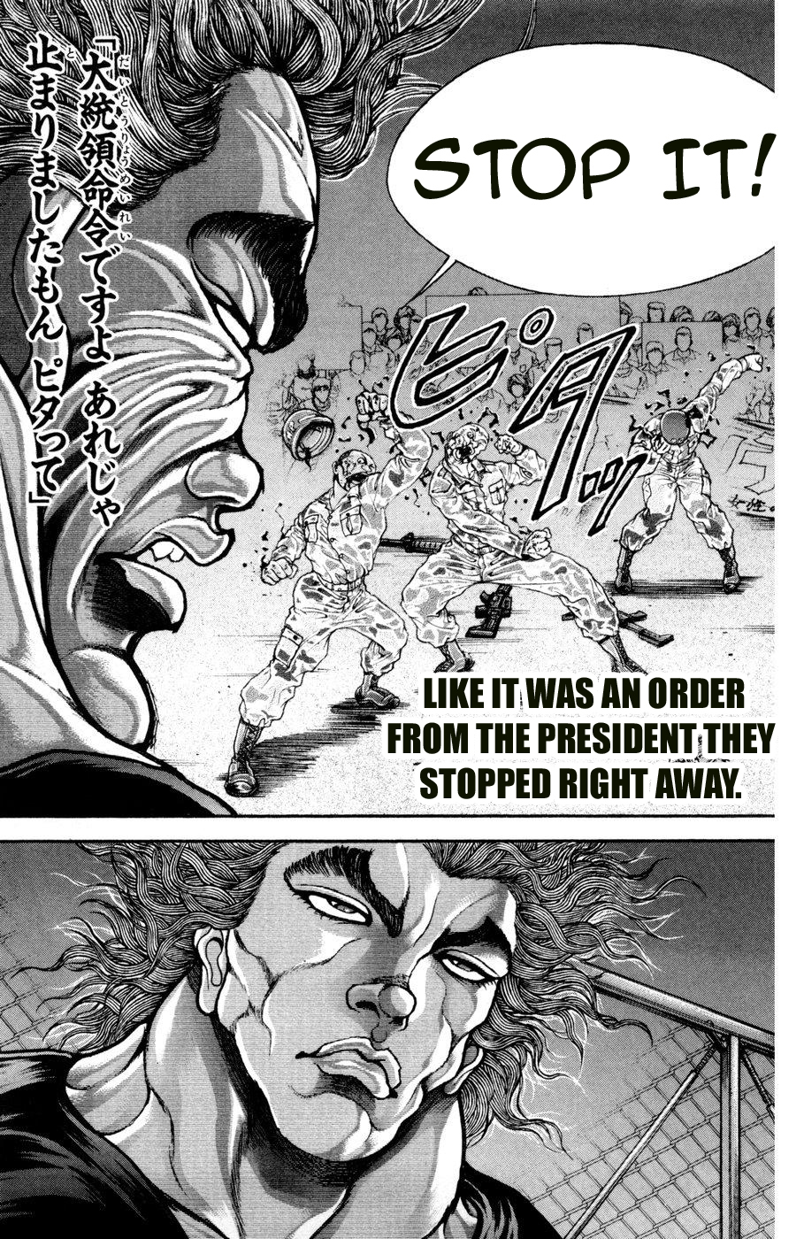 Hanma Baki Vol.11 Chapter 83 page 5 - Vol.11 Chapter 83: The Order from the President