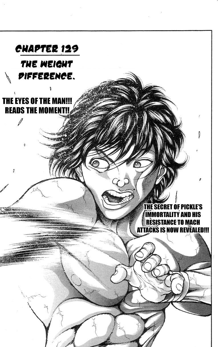 Hanma Baki Chapter 16.129 page 1 - Vol.16 Chapter 129: The Weight Difference